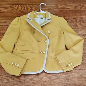 Yellow Double-Breasted Blazer